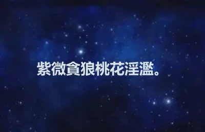 紫微貪狼桃花淫濫。