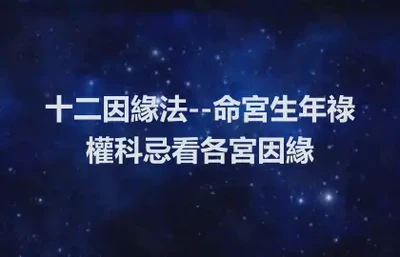 十二因緣法--命宮生年祿權科忌看各宮因緣
