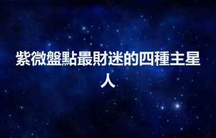 紫微盤點最財迷的四種主星人